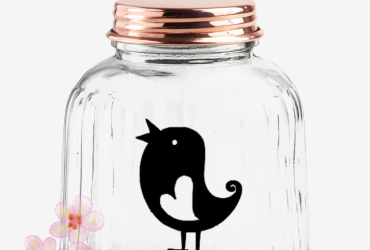 Vinyl sticker / Fluitend vogeltje