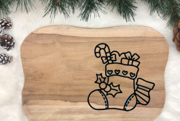 Vinyl sticker/ Kerst sok met cadeautjes