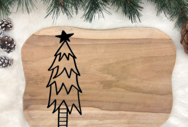 Vinyl sticker / Kerstboom zigzag