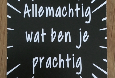 Kaartje Allemachtig (label model)