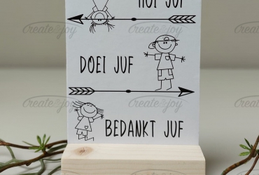 Houten kaart in standaard