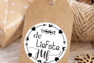 Sluitsticker "Voor de liefste juf"