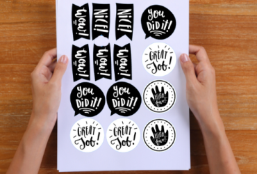 Sluitstickers " You did it / great job / nice / High five"