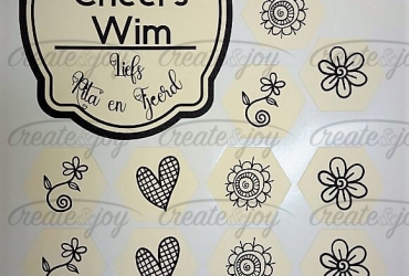 Blanco A4 stickervellen vergé wit (aquarelpapier look)