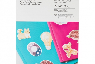 Cricut Printbaar Stickerpapier Wit (12st) 21,5 cm x 27,9 cm (2009491)(2002530)