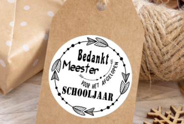 Sluitstickers "Bedankt Meester voor het afgelopen schooljaar"