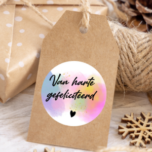 Sluitstickers " Van harte gefeliciteerd met je verjaardag"