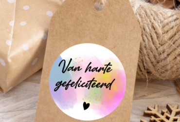 Sluitstickers " Van harte gefeliciteerd met je verjaardag"