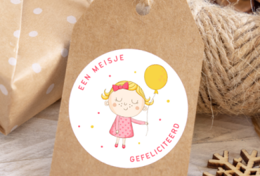 Sluitstickers "Een meisje"