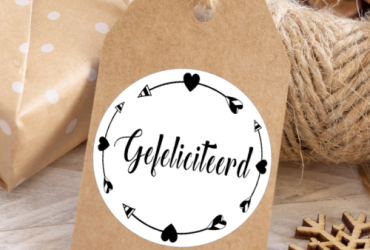 Sluitstickers " Gefeliciteerd"
