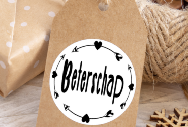 Sluitstickers " Beterschap"