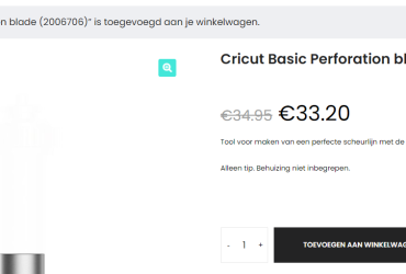 Storing winkelmandje
