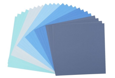 Florence • Cardstock Papier 216g Textuur 30,5x30,5cm Blauw 24x