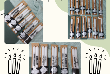 Gepersonaliseerde kaars of set van 2 kaarsen