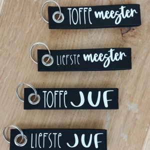 Sleutelhanger voor de Juf of Meester